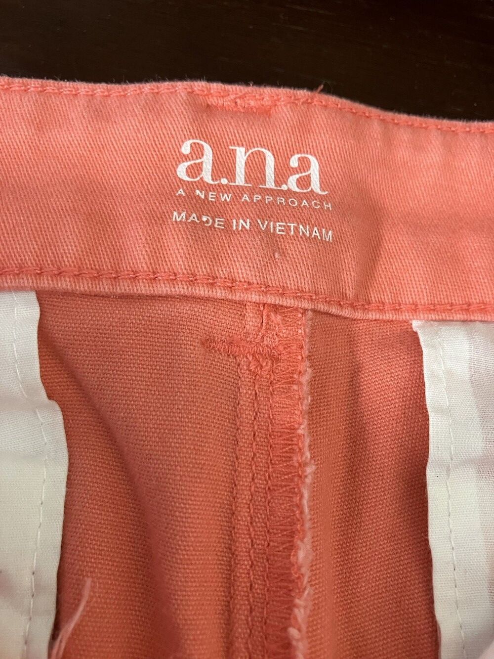 ANA Womens Coral Twill Shorts  Size 6 - Picture 2 of 7